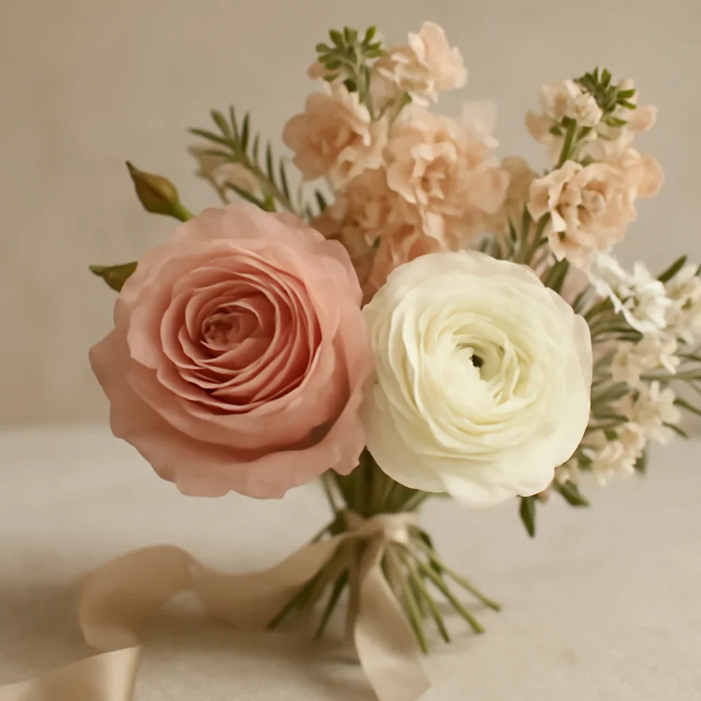 Close-up floral detail supporting the article about best anniversary flower ideas by relationship stage