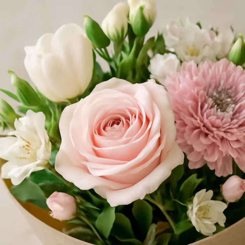 Close-up floral detail supporting the article about best mother's day flowers if you need delivery fast