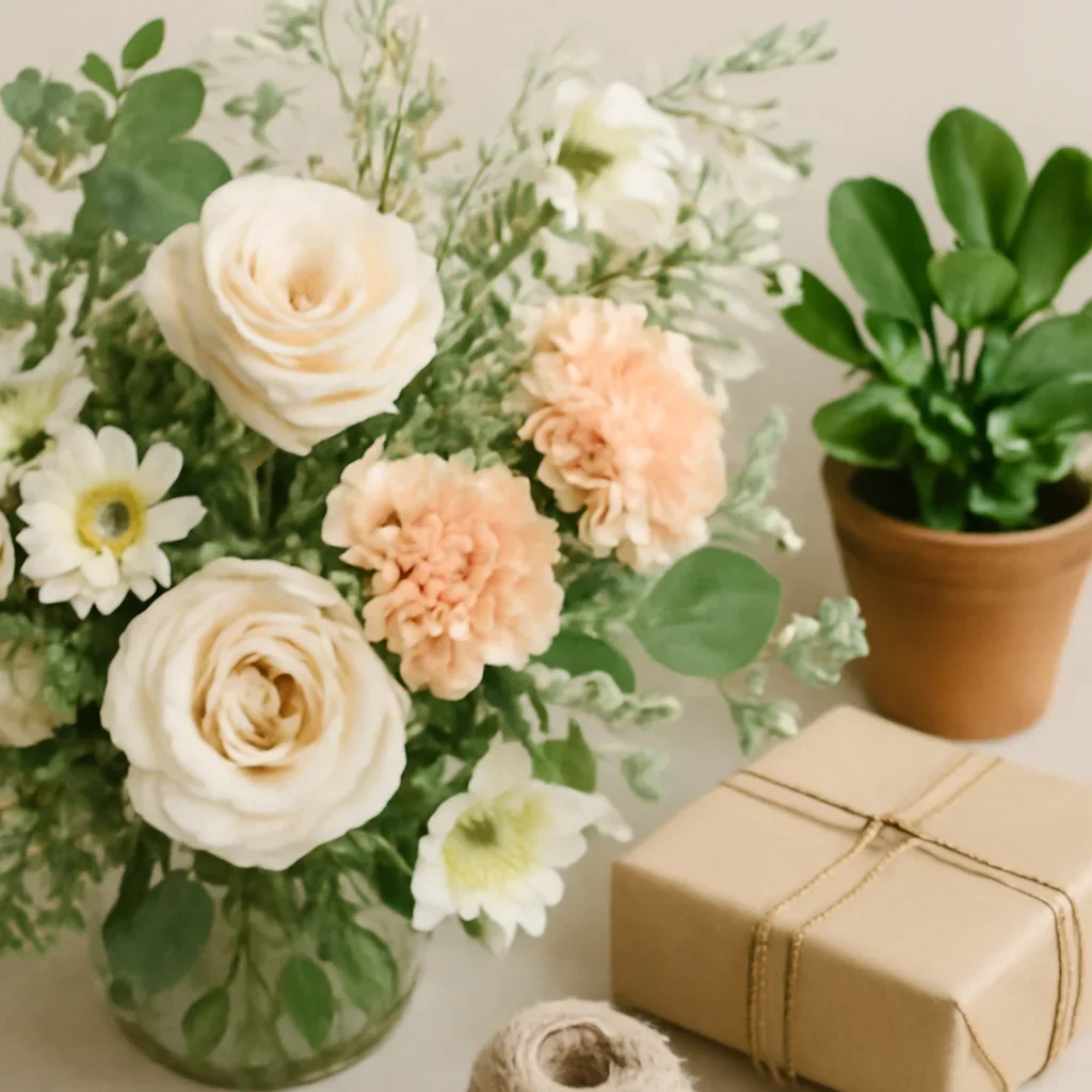 Close-up floral detail supporting the article about deep cove gift ideas: flowers, plants and add-ons