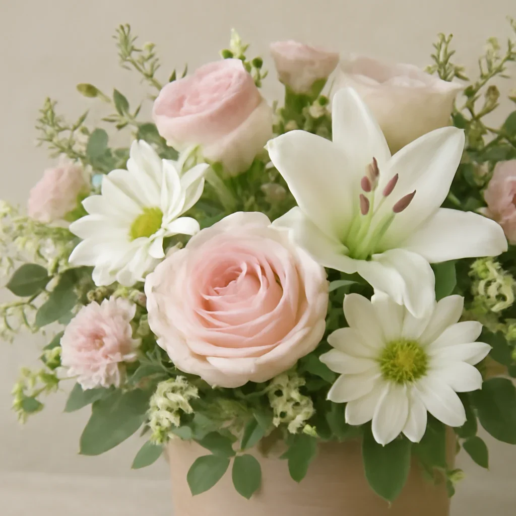 Close-up floral detail supporting the article about get well flower etiquette for hospitals and homes