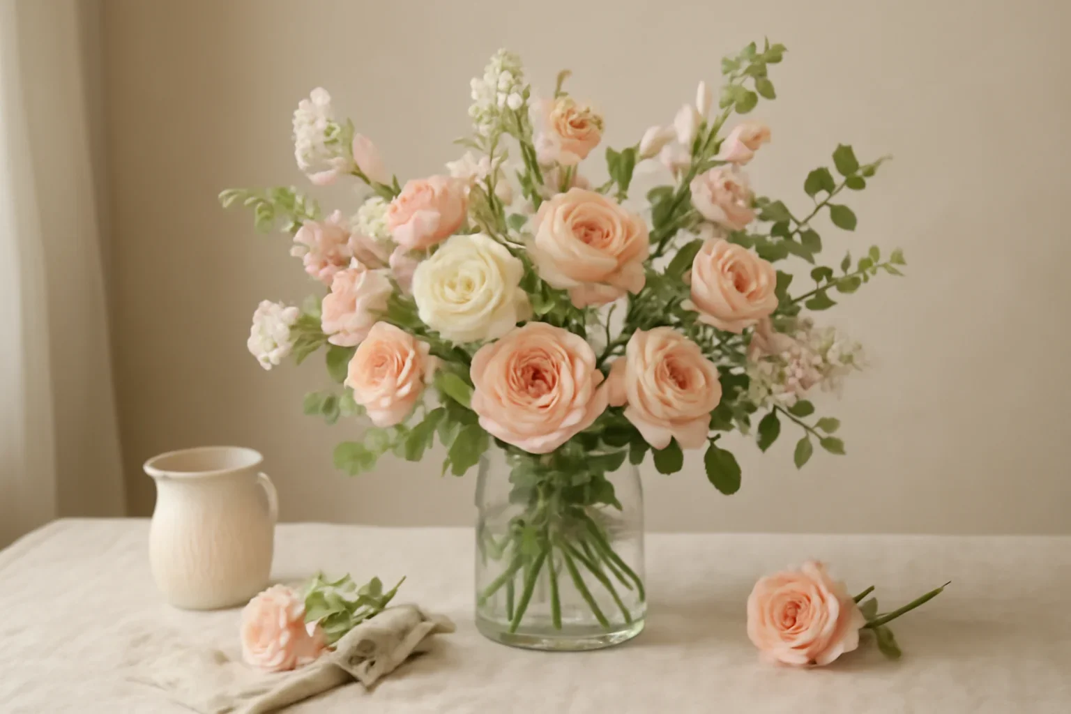 How to Make Cut Flowers Last Longer at Home styled with fresh flowers in a soft editorial setting