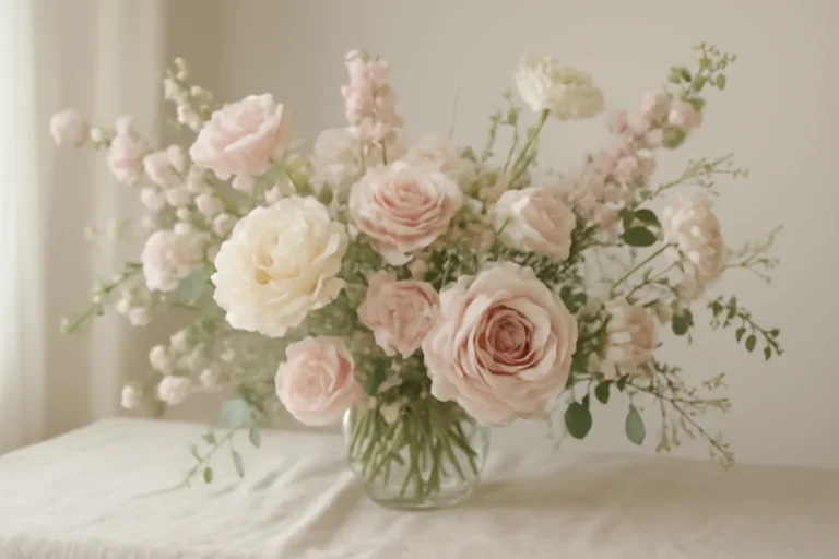 Wedding Flower Timeline: When to Book Your Florist styled with fresh flowers in a soft editorial setting