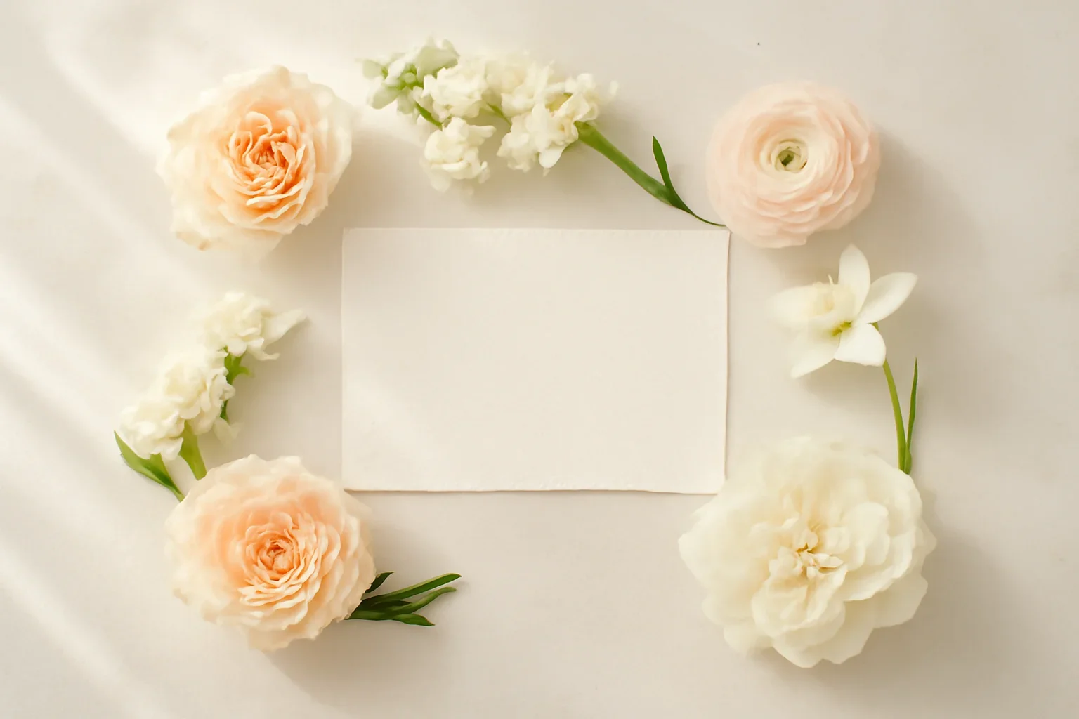 Delivery Policy styled with fresh flowers in a soft editorial setting