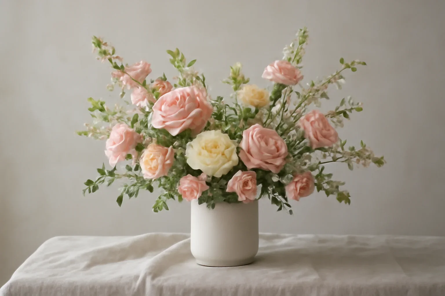 Bi-Weekly Flower Subscription styled with fresh flowers in a soft editorial setting