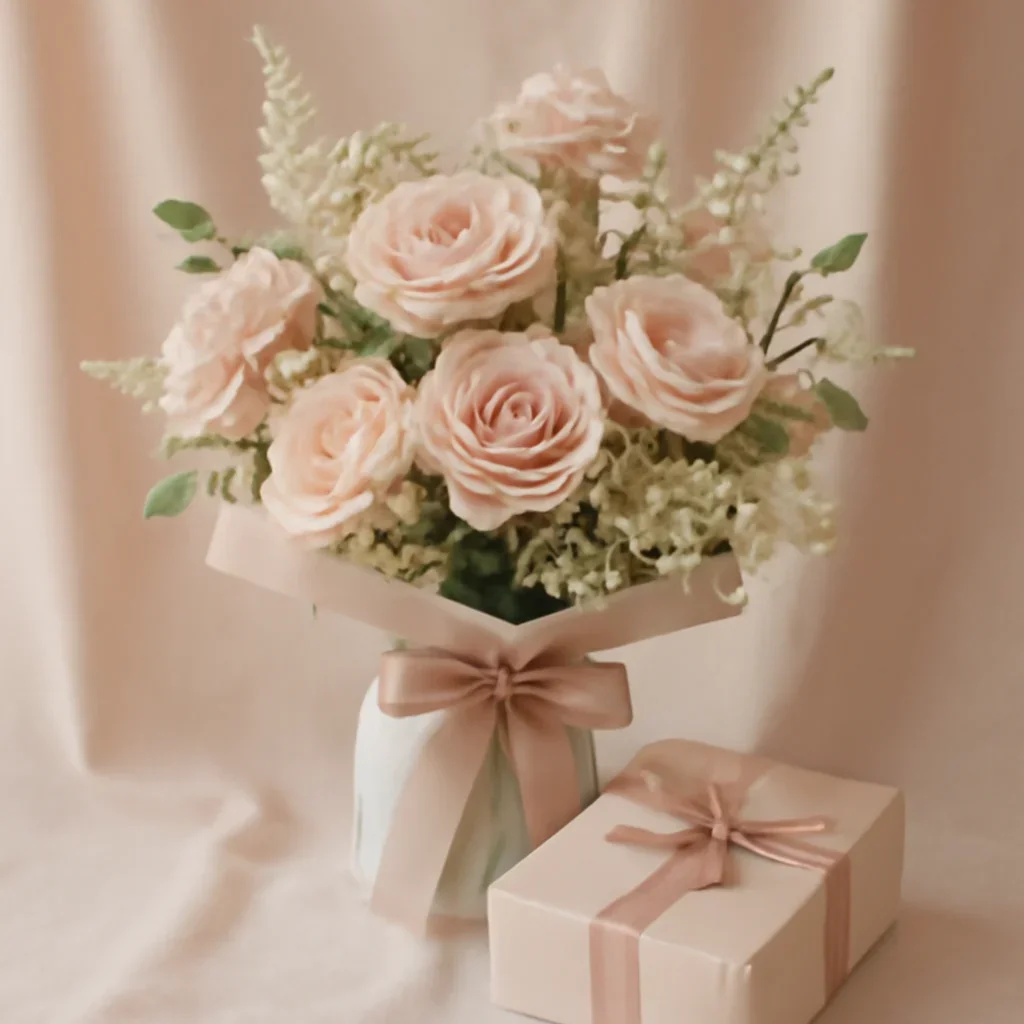 Call to action floral image for custom floral design with thoughtful gift styling