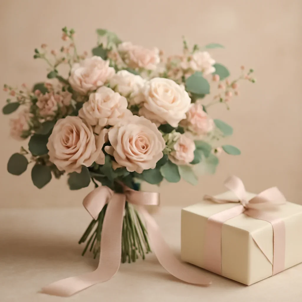 Call to action floral image for floral workshops with thoughtful gift styling