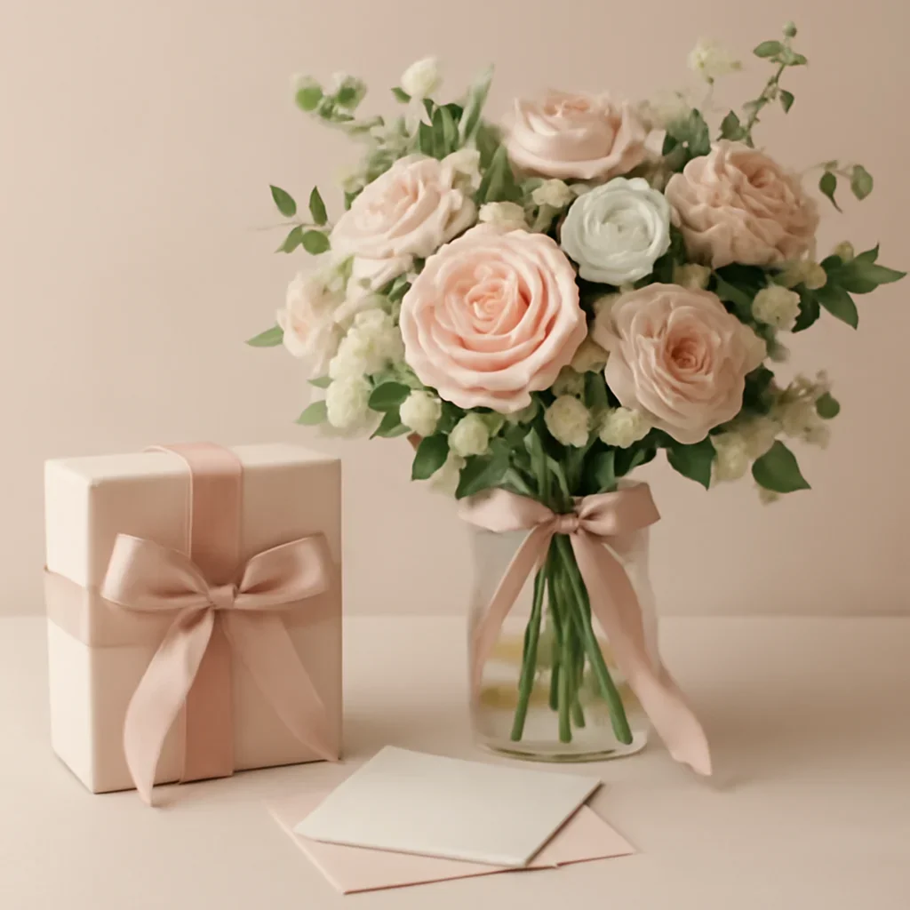 Call to action floral image for gift cards with thoughtful gift styling