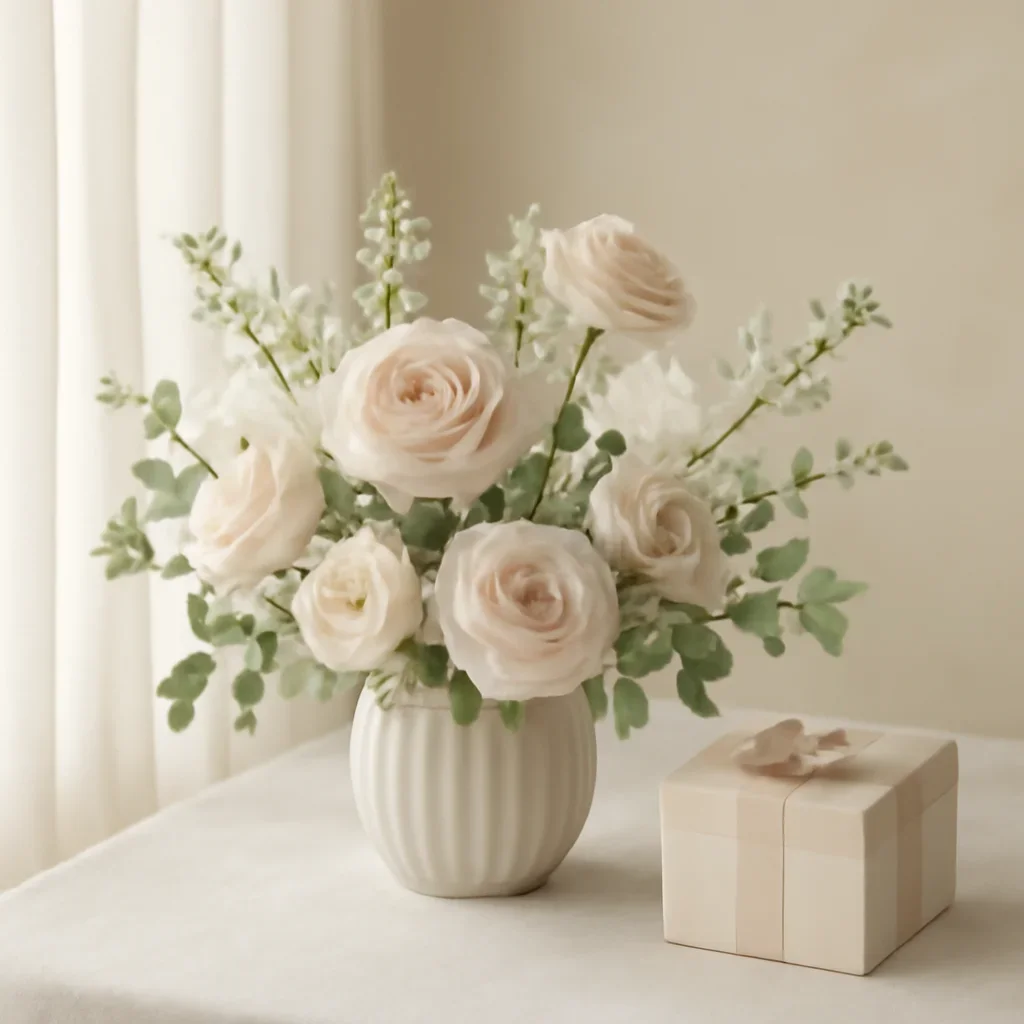 Supporting floral scene for west vancouver flower delivery with boutique presentation